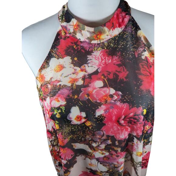 Poly chiffon Trapeze dress no brand Bust to 38" Length 39" - Picture 3 of 5